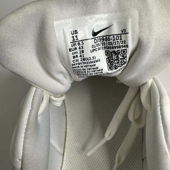 Nike Men Air Force 1 PLT.AF.ORM Summit White/ Metallic Silver Size 11 - Picture 8 of 8